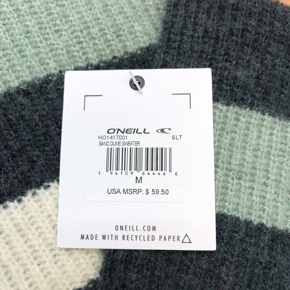 Oneill Women's Size M Sand Dune Striped Long Sleeve Pullover Sweater, NWT - Picture 5 of 11